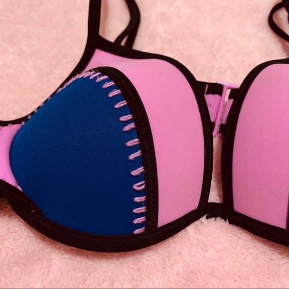 VICTORIA’S SECRET color block bikini top padded women’s size 34A - Picture 3 of 5